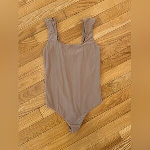 Aerie Nude Scoop Neck Bodysuit - Size Small